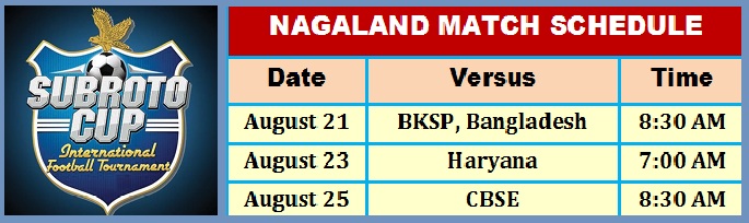 Subroto Cup 2019: Nagaland U-14 team to clash with Bangladesh today